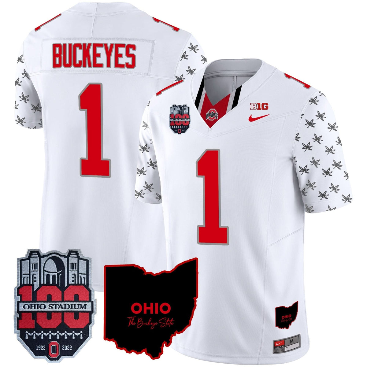 Ohio State Buckeyes 100th Anniversary Patch Vapor Limited Jersey