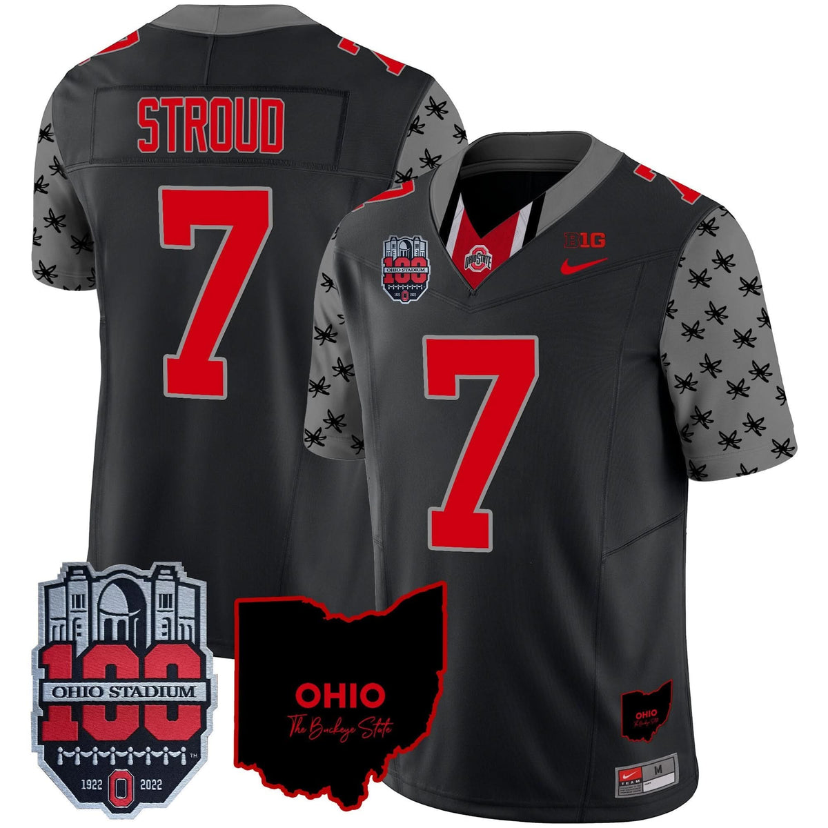 Ohio State Buckeyes 100th Anniversary Patch Vapor Limited Jersey