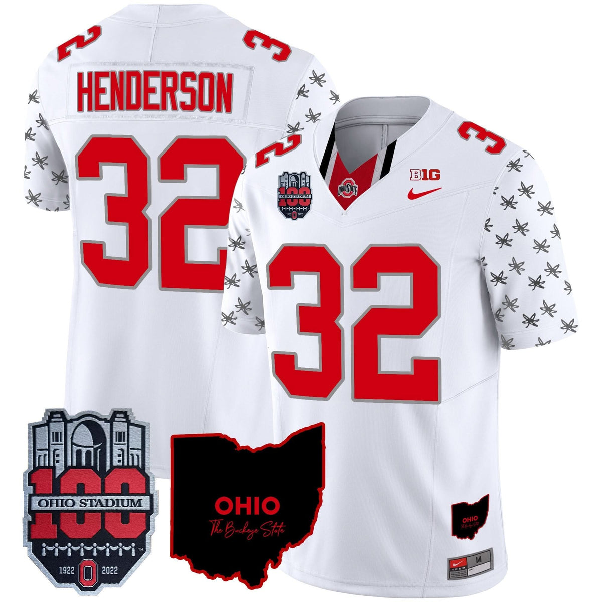Ohio State Buckeyes 100th Anniversary Patch Vapor Limited Jersey