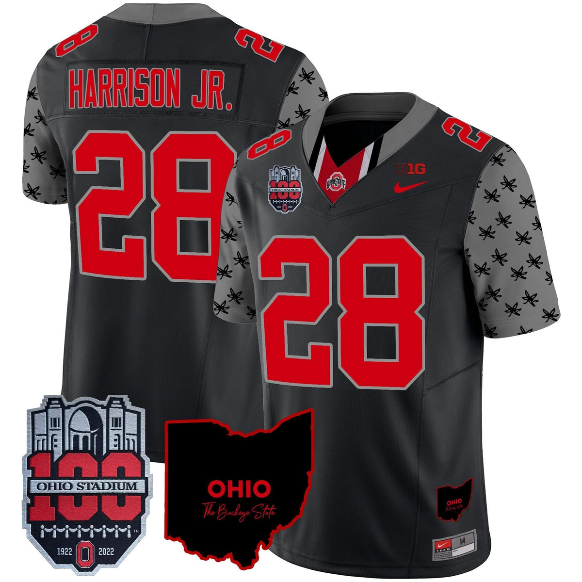 Ohio State Buckeyes 100th Anniversary Patch Vapor Limited Jersey