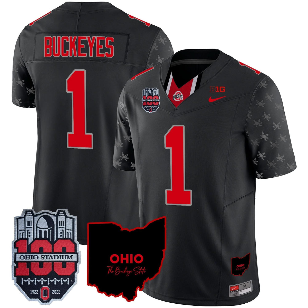 Ohio State Buckeyes 100th Anniversary Patch Vapor Limited Jersey