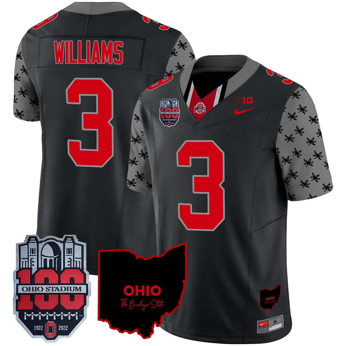 Ohio State Buckeyes 100th Anniversary Patch Vapor Limited Jersey