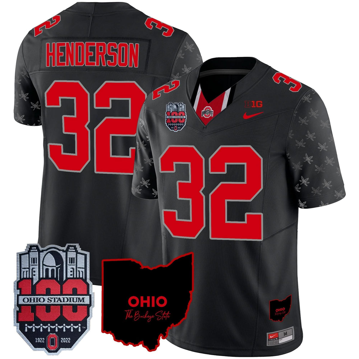Ohio State Buckeyes 100th Anniversary Patch Vapor Limited Jersey