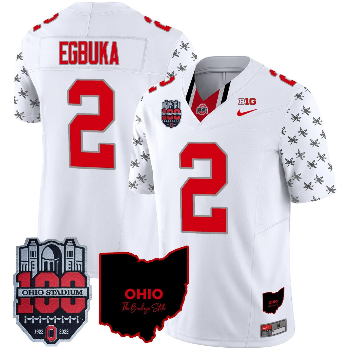 Ohio State Buckeyes 100th Anniversary Patch Vapor Limited Jersey