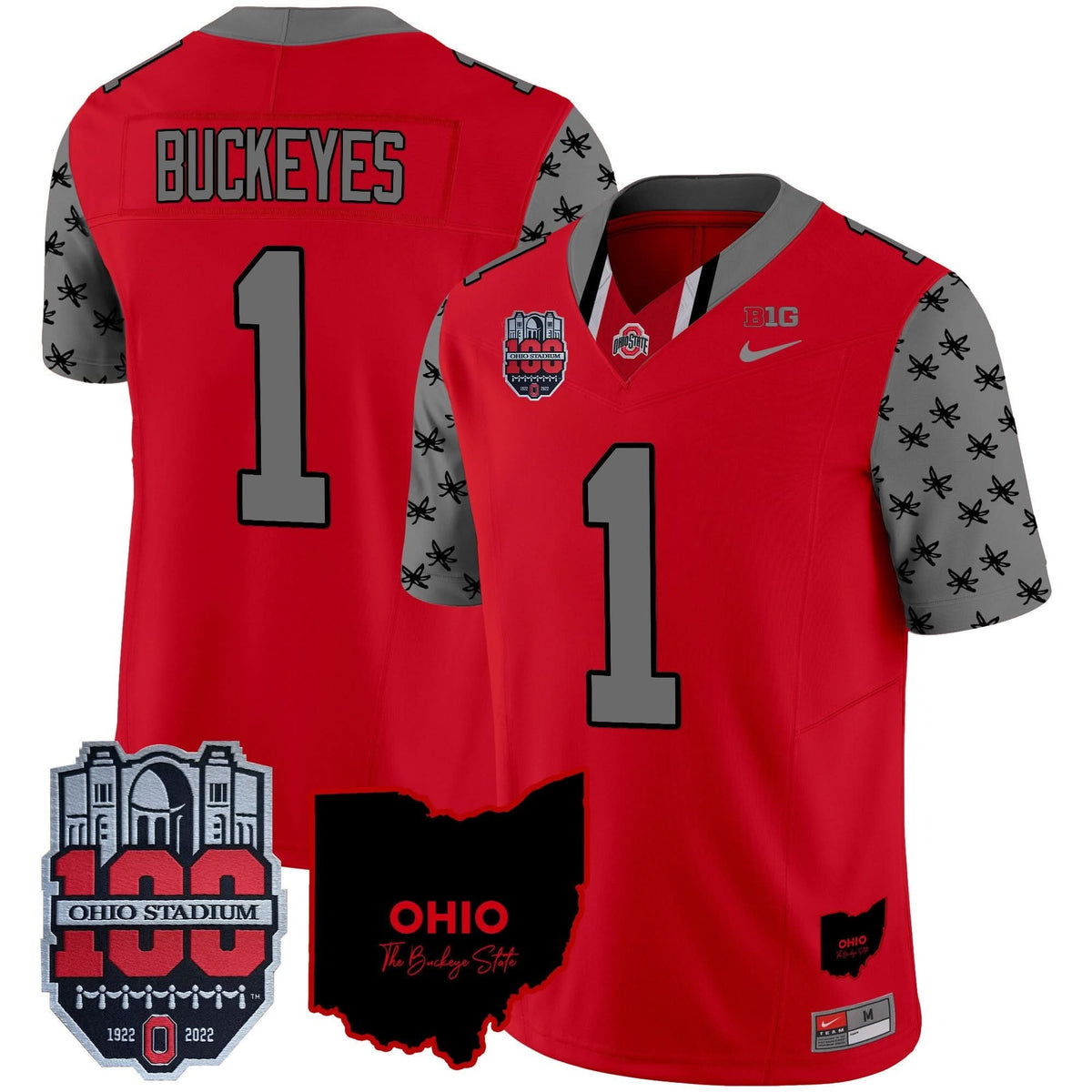 Ohio State Buckeyes 100th Anniversary Patch Vapor Limited Jersey