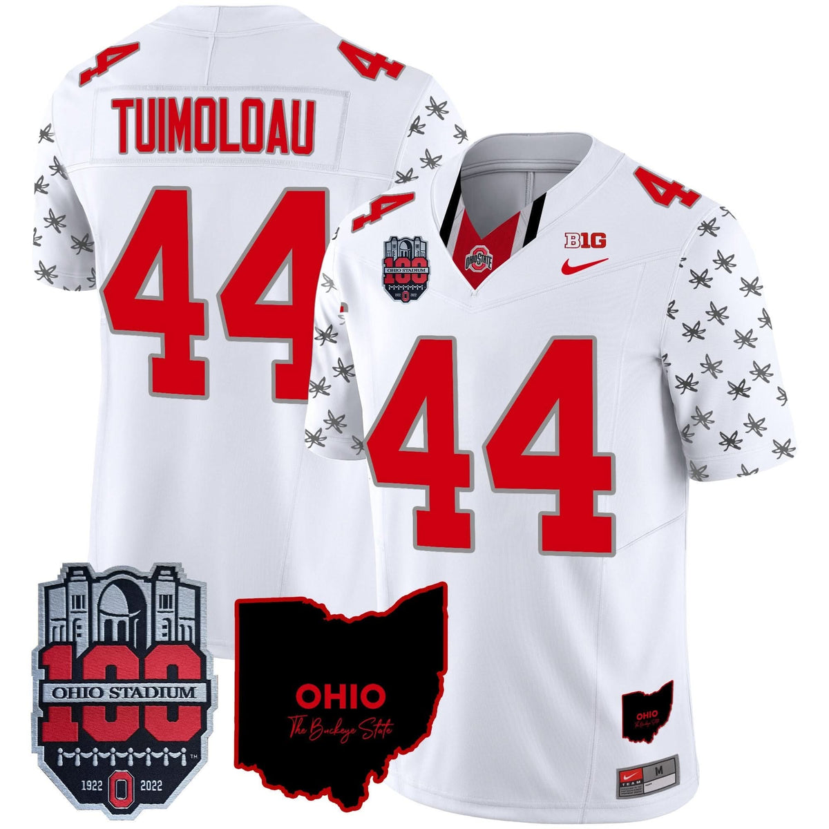 Ohio State Buckeyes 100th Anniversary Patch Vapor Limited Jersey