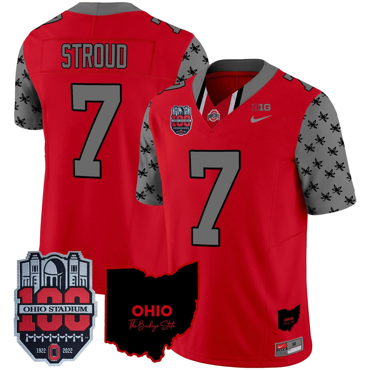 Ohio State Buckeyes 100th Anniversary Patch Vapor Limited Jersey