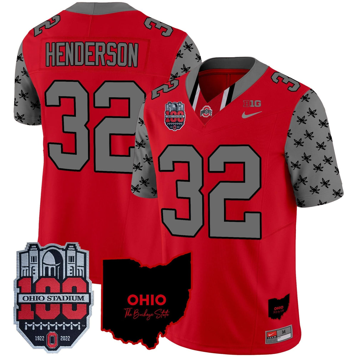 Ohio State Buckeyes 100th Anniversary Patch Vapor Limited Jersey