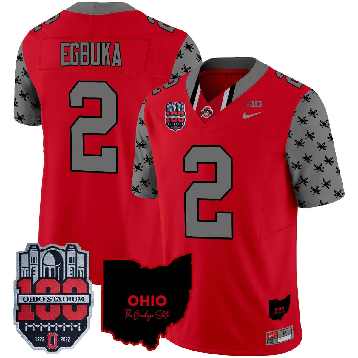Ohio State Buckeyes 100th Anniversary Patch Vapor Limited Jersey