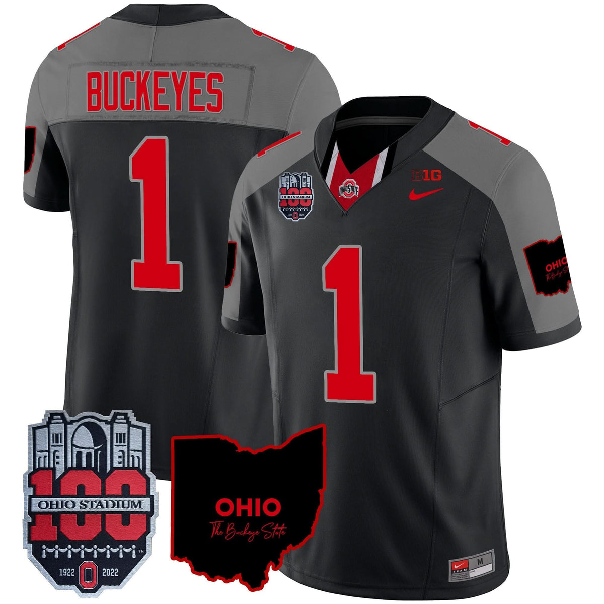 Ohio State Buckeyes 100th Anniversary Patch Vapor Limited Jersey