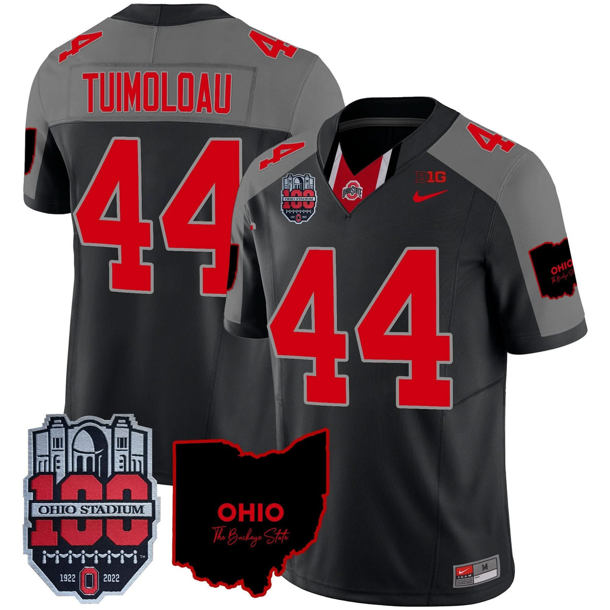 Ohio State Buckeyes 100th Anniversary Patch Vapor Limited Jersey