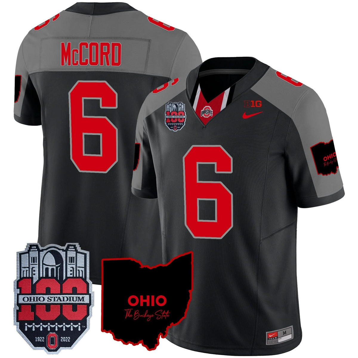 Ohio State Buckeyes 100th Anniversary Patch Vapor Limited Jersey