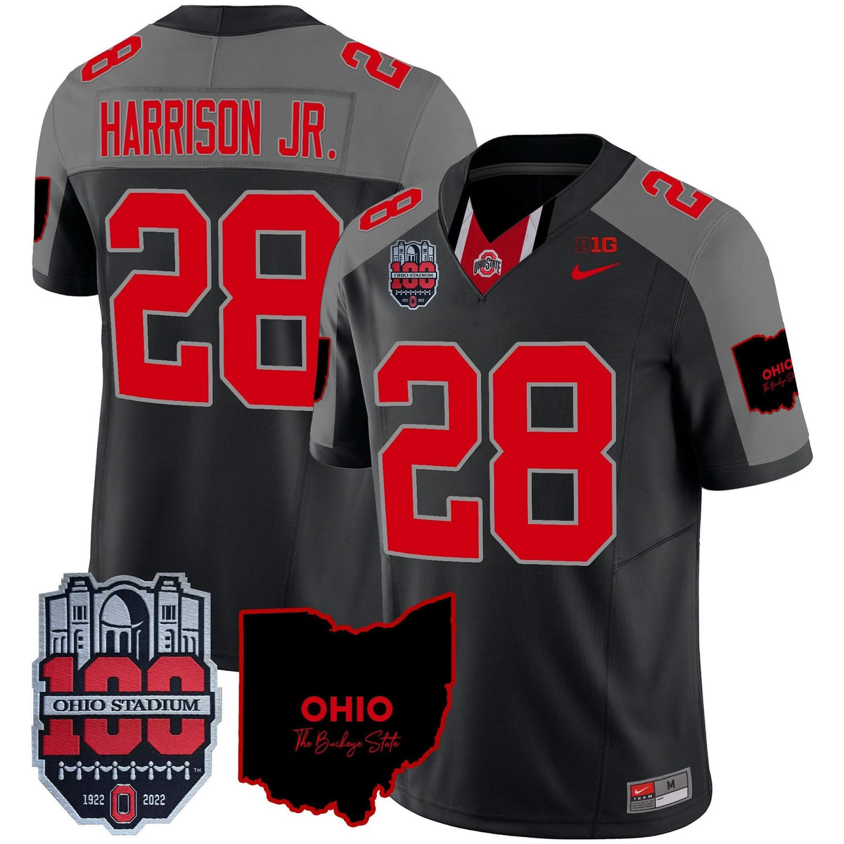 Ohio State Buckeyes 100th Anniversary Patch Vapor Limited Jersey