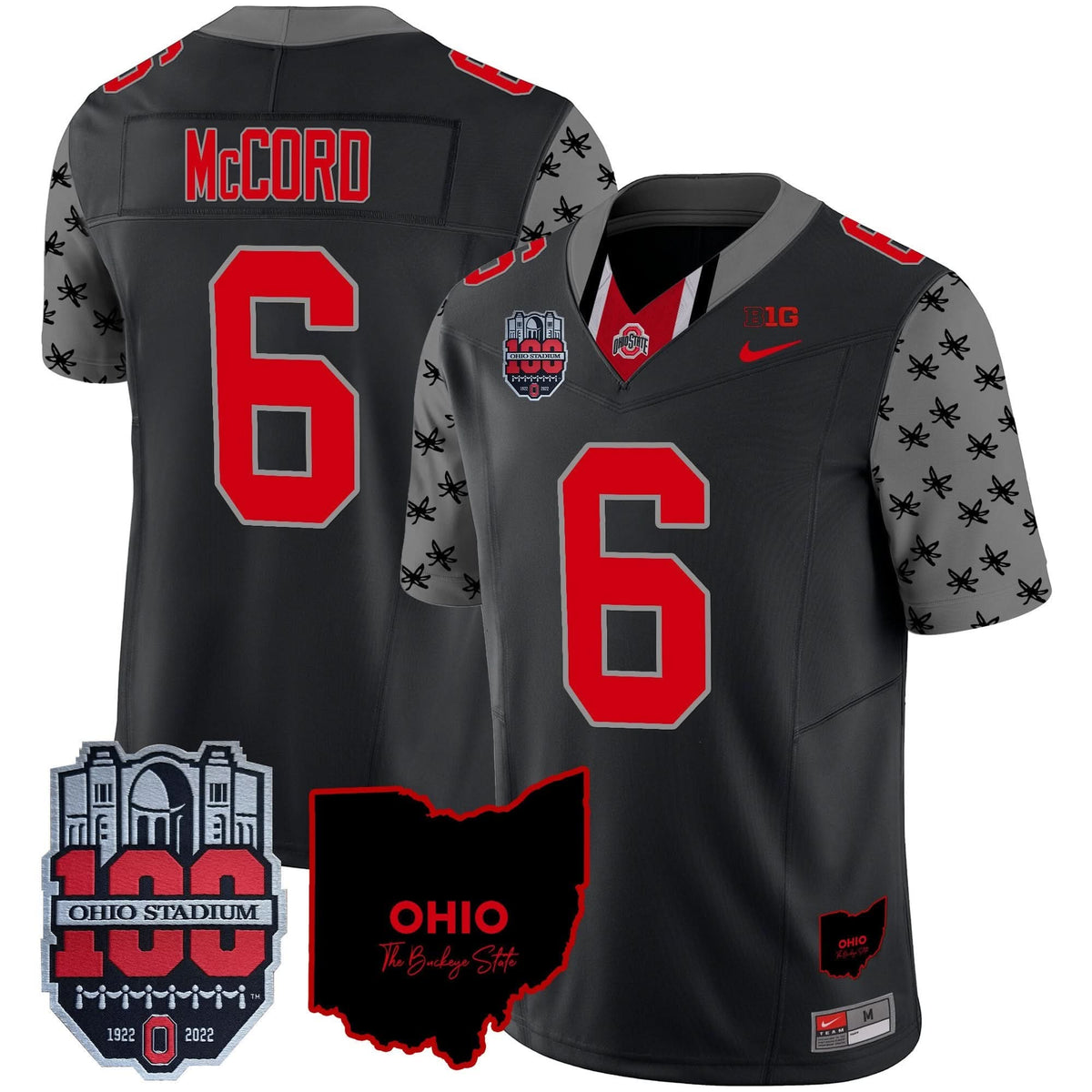 Ohio State Buckeyes 100th Anniversary Patch Vapor Limited Jersey