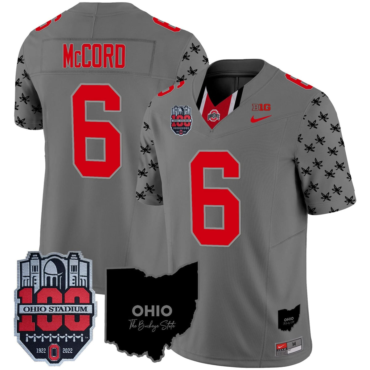 Ohio State Buckeyes 100th Anniversary Patch Vapor Limited Jersey