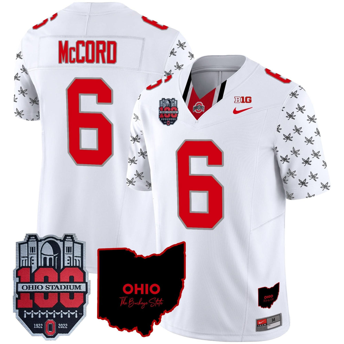 Ohio State Buckeyes 100th Anniversary Patch Vapor Limited Jersey
