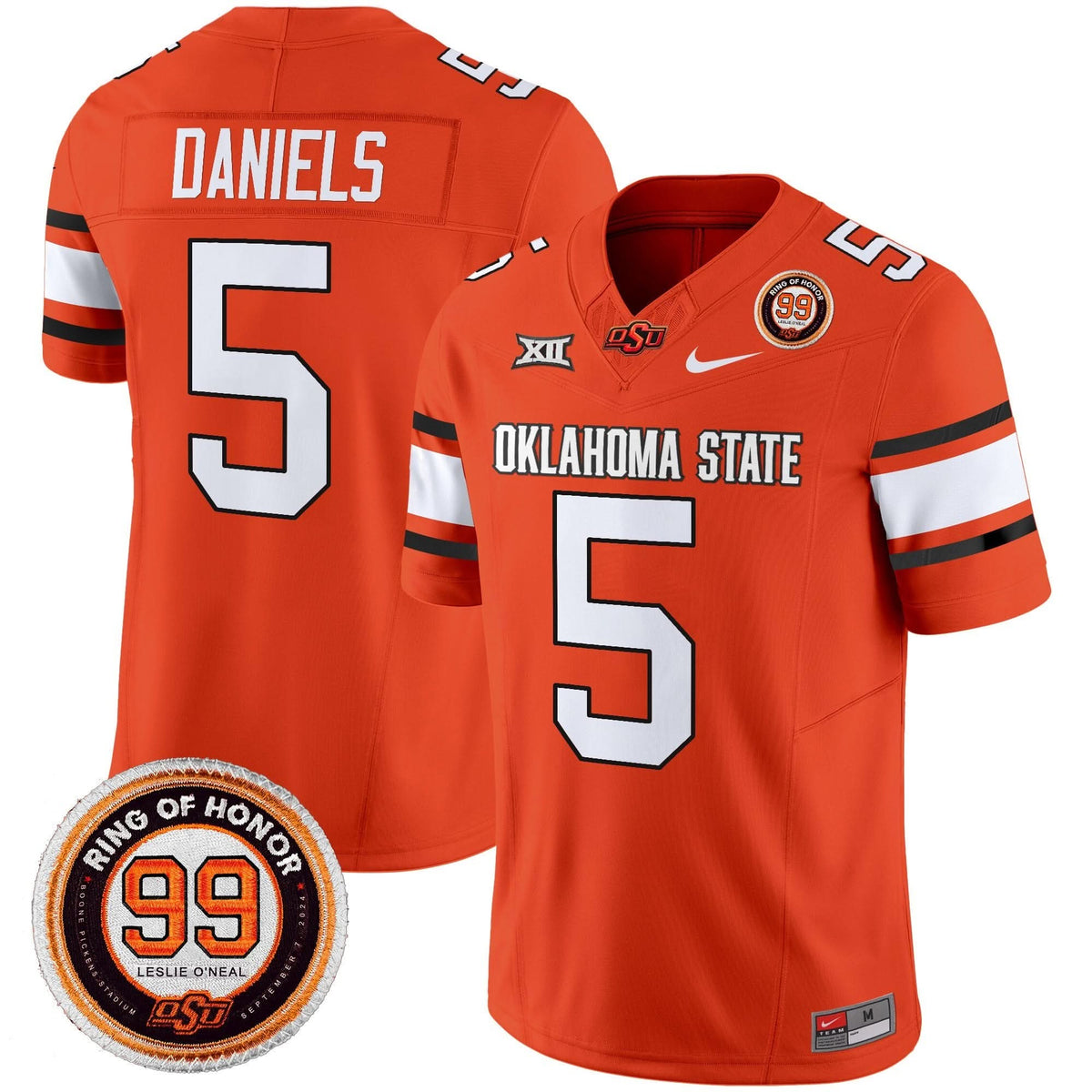 Oklahoma State Cowboys Leslie O'neal Patch Vapor Limited Jersey