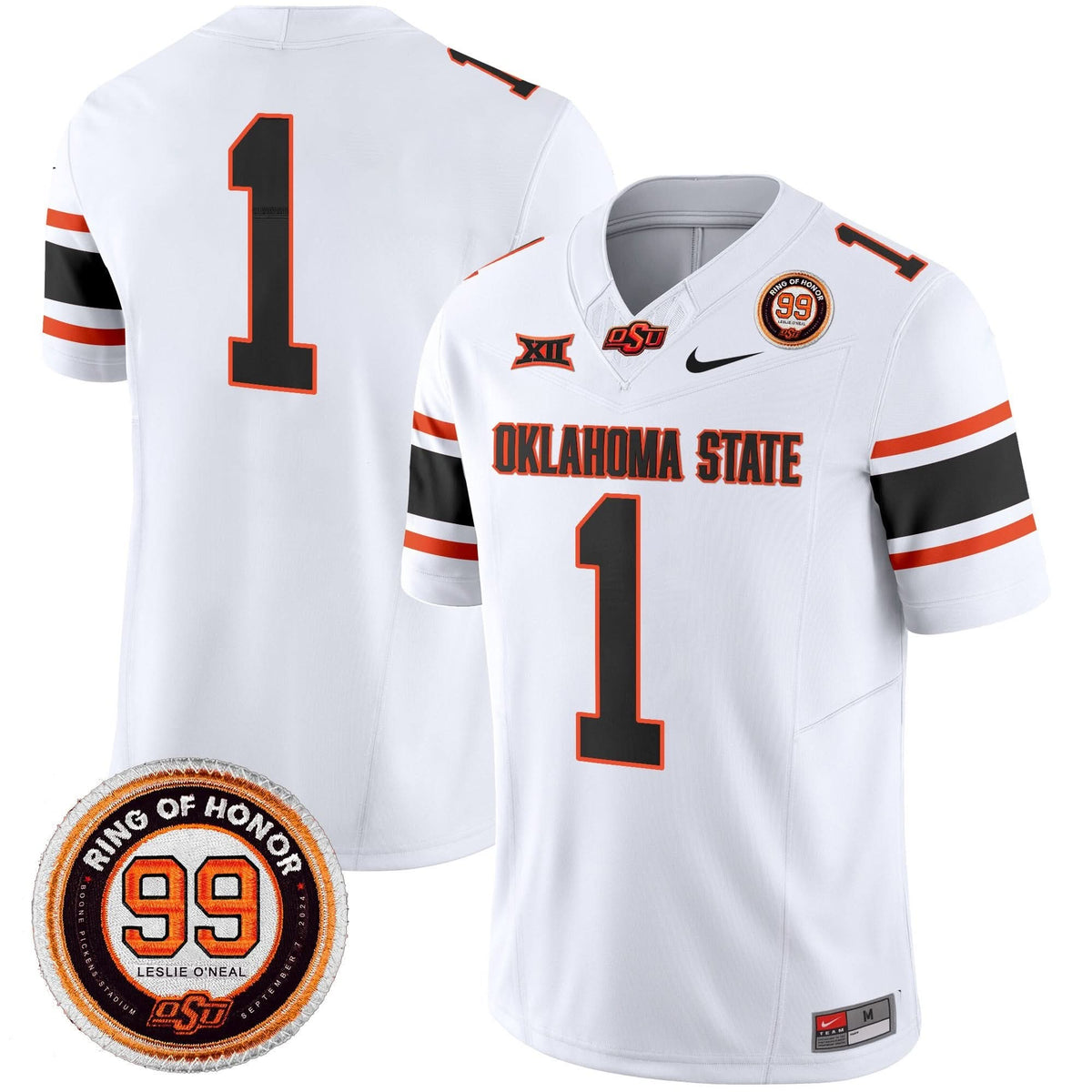 Oklahoma State Cowboys Leslie O'neal Patch Vapor Limited Jersey