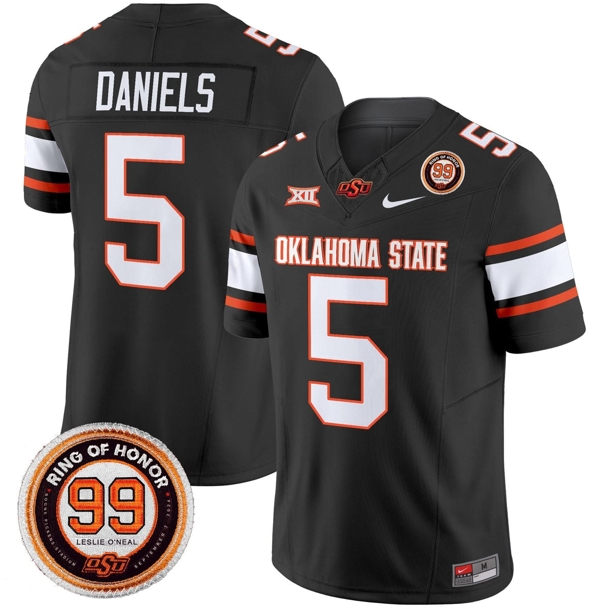 Oklahoma State Cowboys Leslie O'neal Patch Vapor Limited Jersey