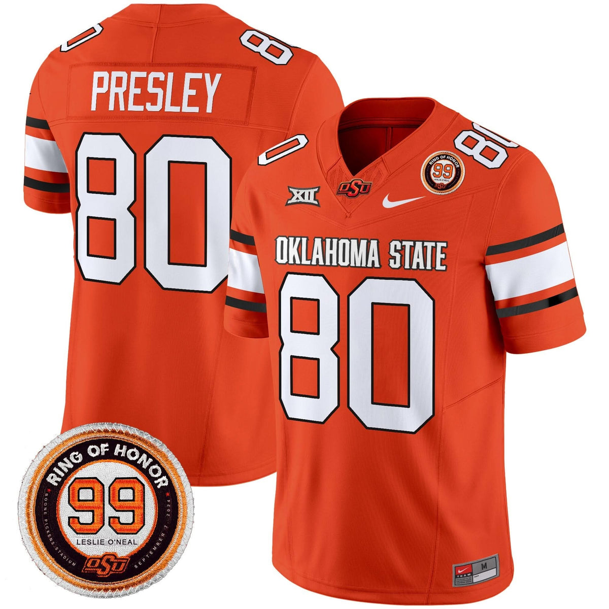 Oklahoma State Cowboys Leslie O'neal Patch Vapor Limited Jersey