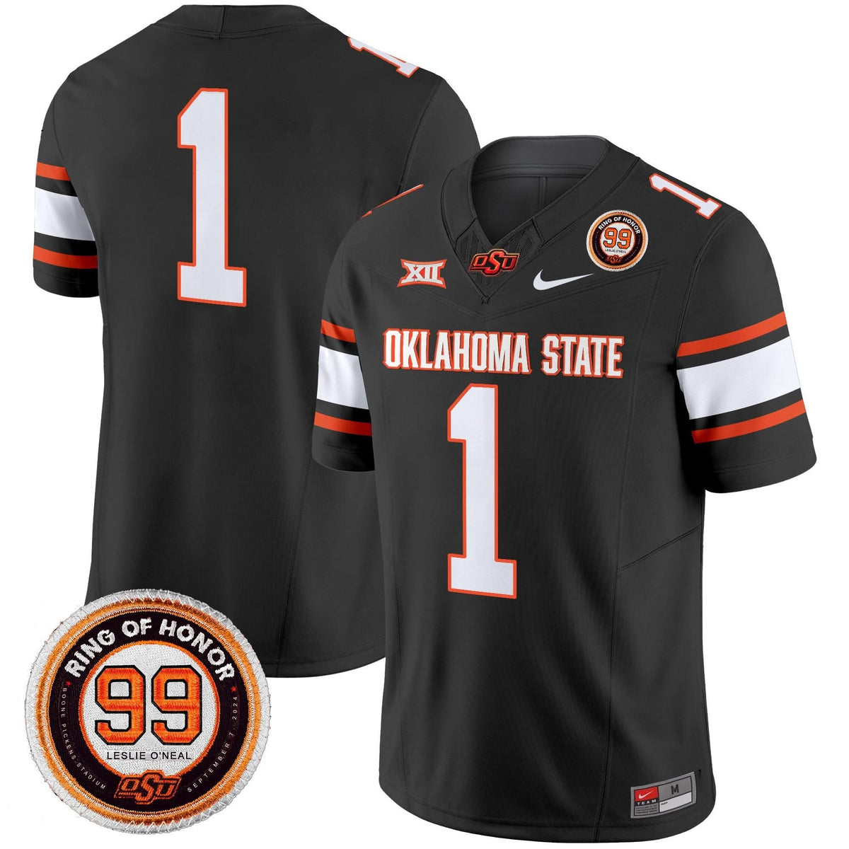 Oklahoma State Cowboys Leslie O'neal Patch Vapor Limited Jersey