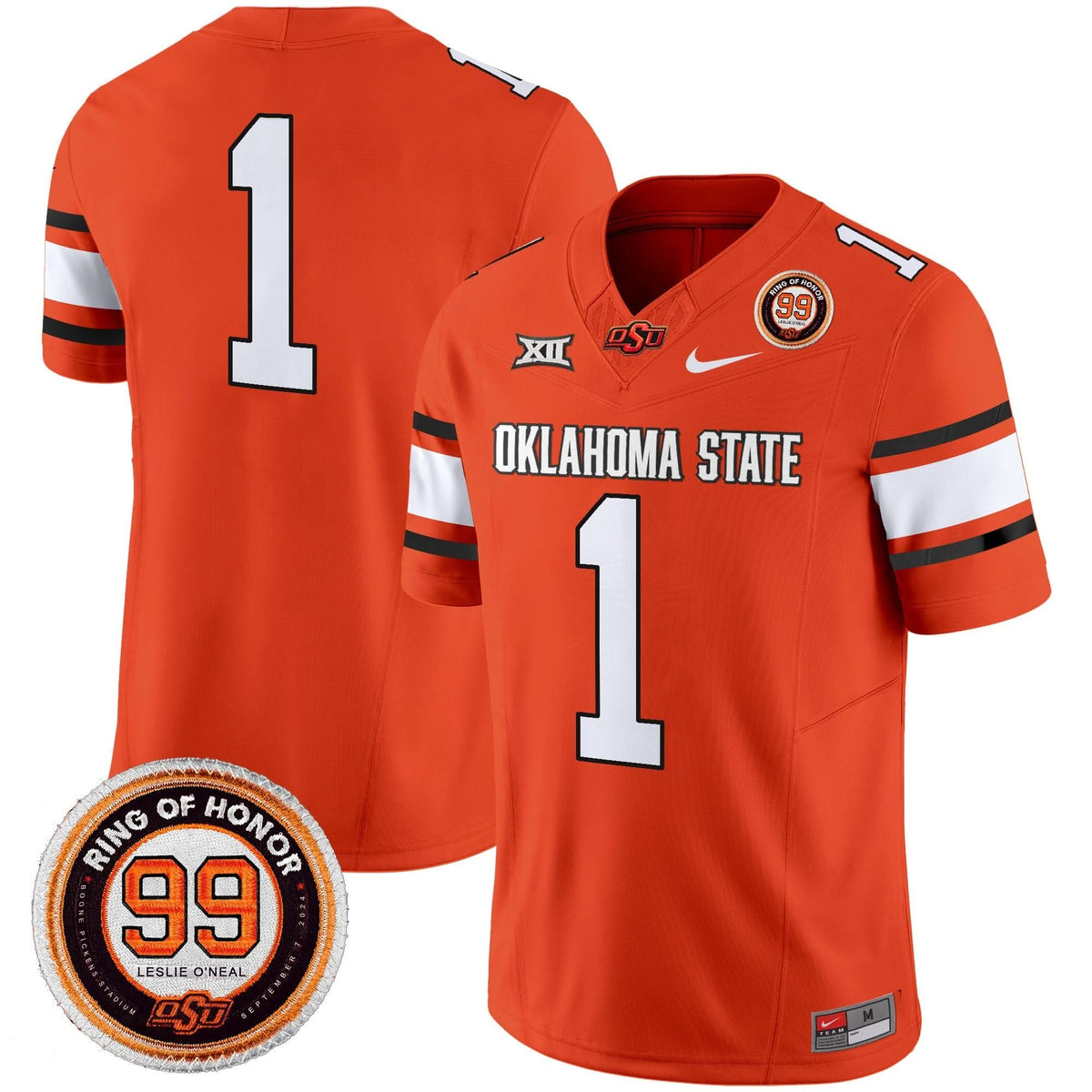 Oklahoma State Cowboys Leslie O'neal Patch Vapor Limited Jersey