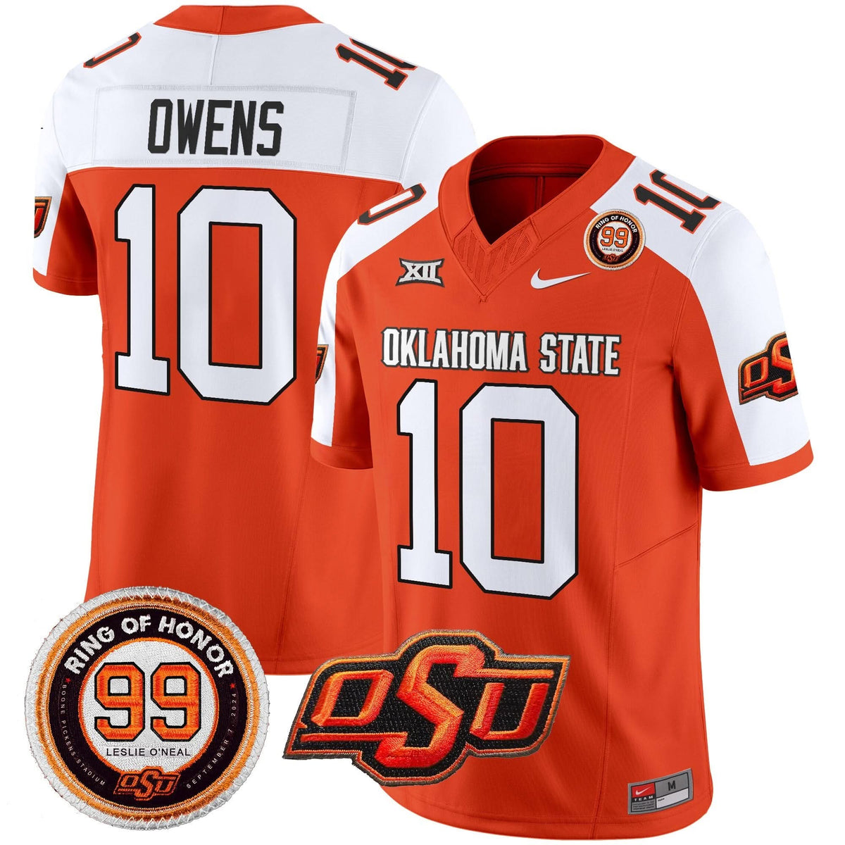 Oklahoma State Cowboys Leslie O'neal Patch Vapor Limited Jersey