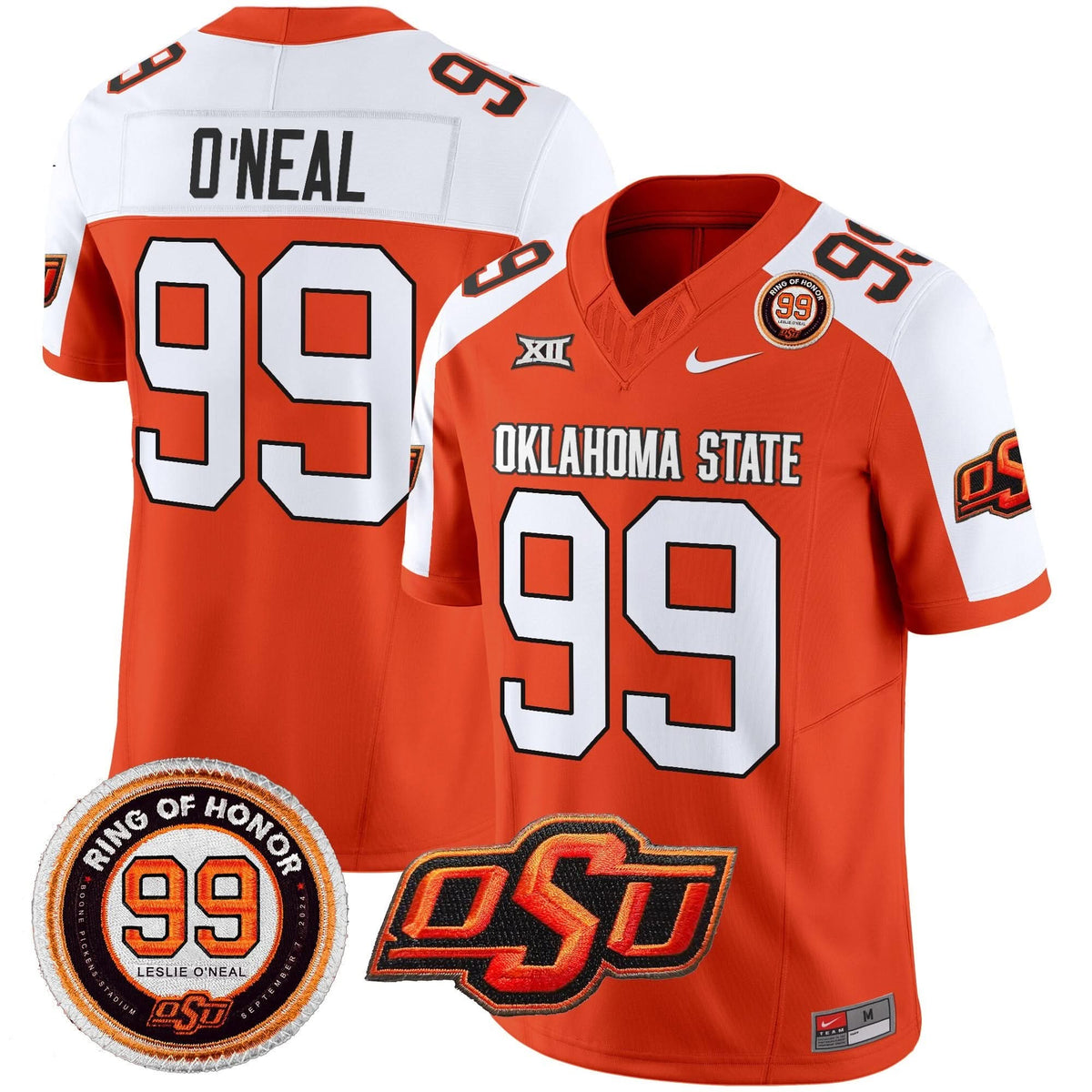 Oklahoma State Cowboys Leslie O'neal Patch Vapor Limited Jersey