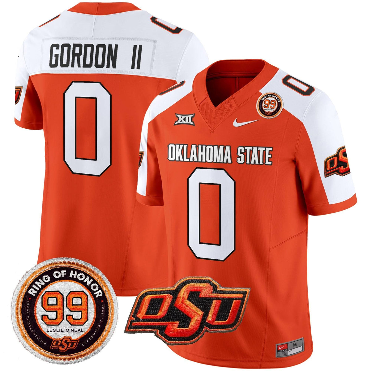 Oklahoma State Cowboys Leslie O'neal Patch Vapor Limited Jersey