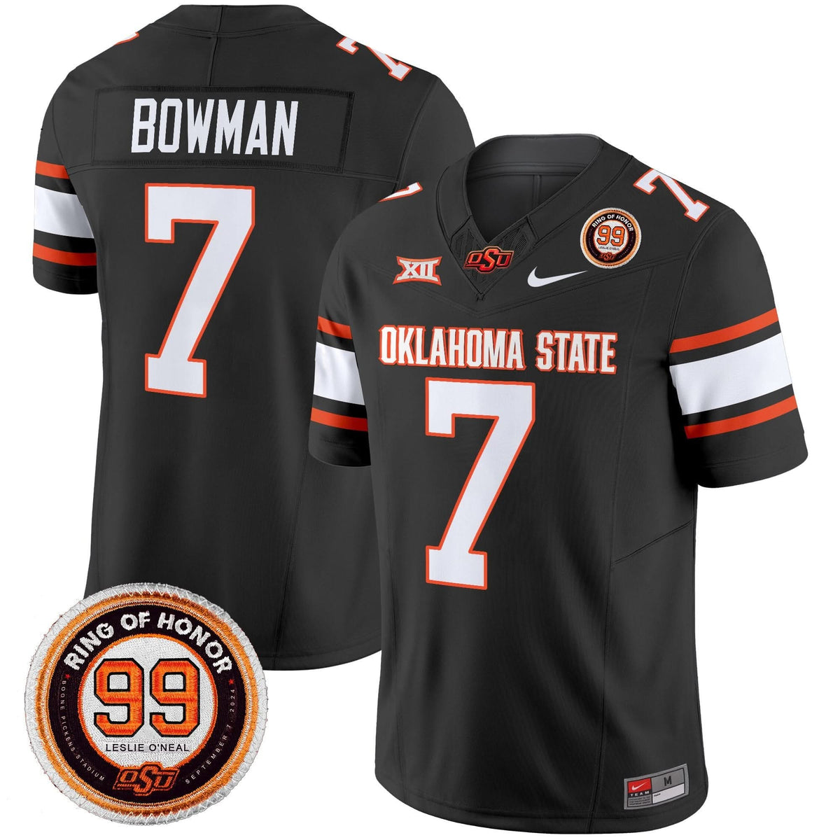 Oklahoma State Cowboys Leslie O'neal Patch Vapor Limited Jersey