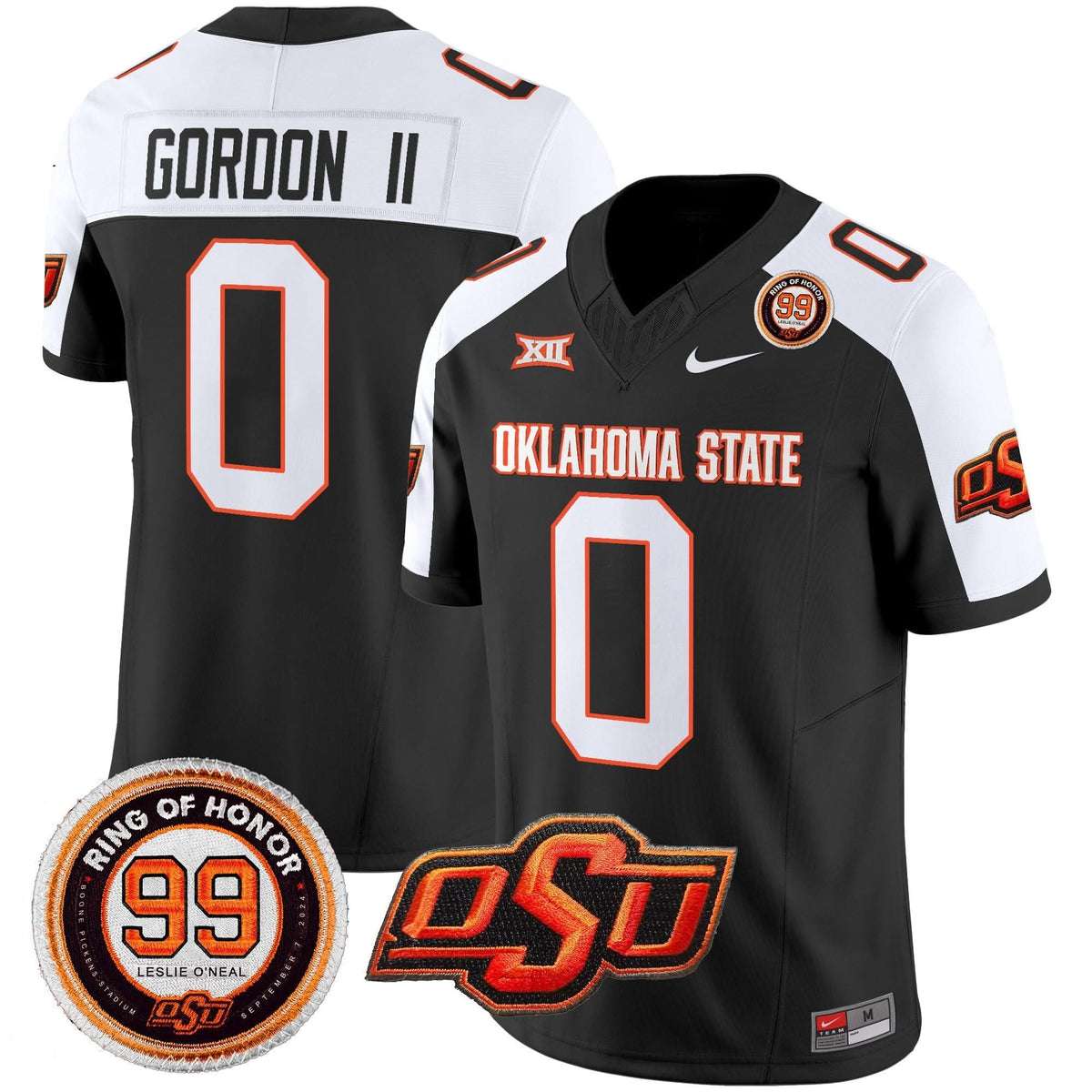 Oklahoma State Cowboys Leslie O'neal Patch Vapor Limited Jersey