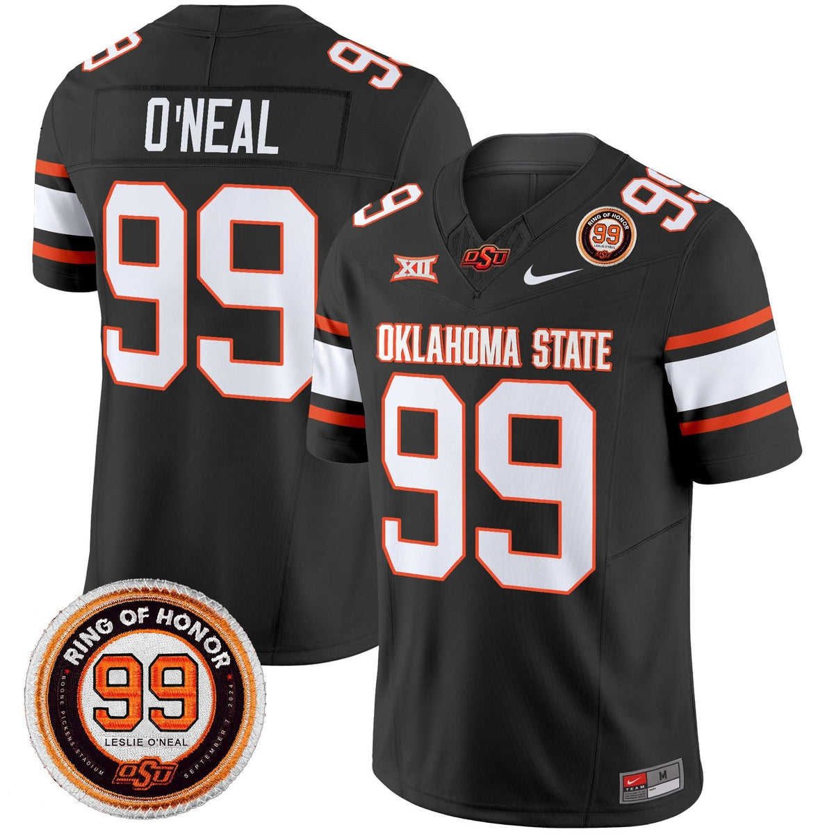 Oklahoma State Cowboys Leslie O'neal Patch Vapor Limited Jersey