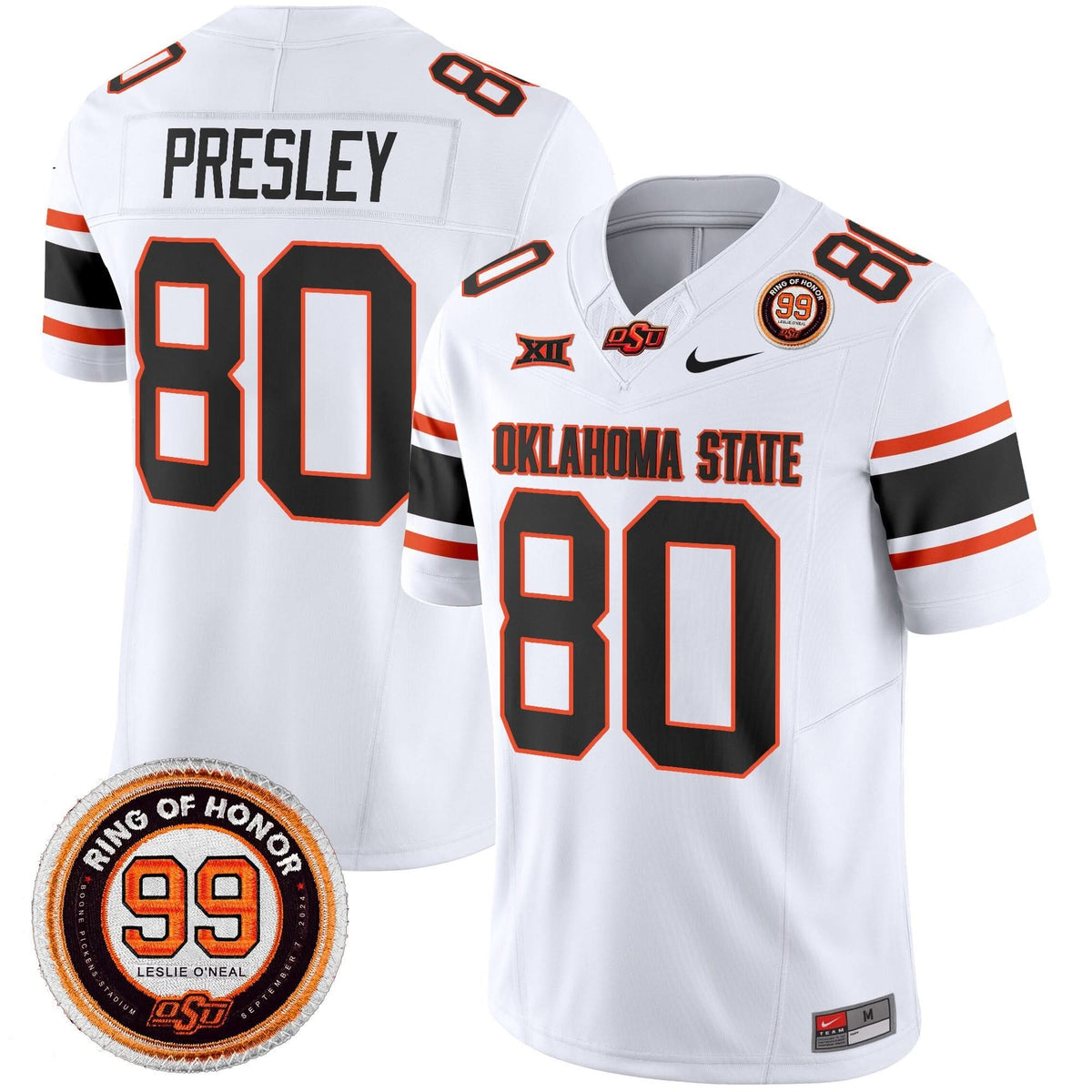 Oklahoma State Cowboys Leslie O'neal Patch Vapor Limited Jersey