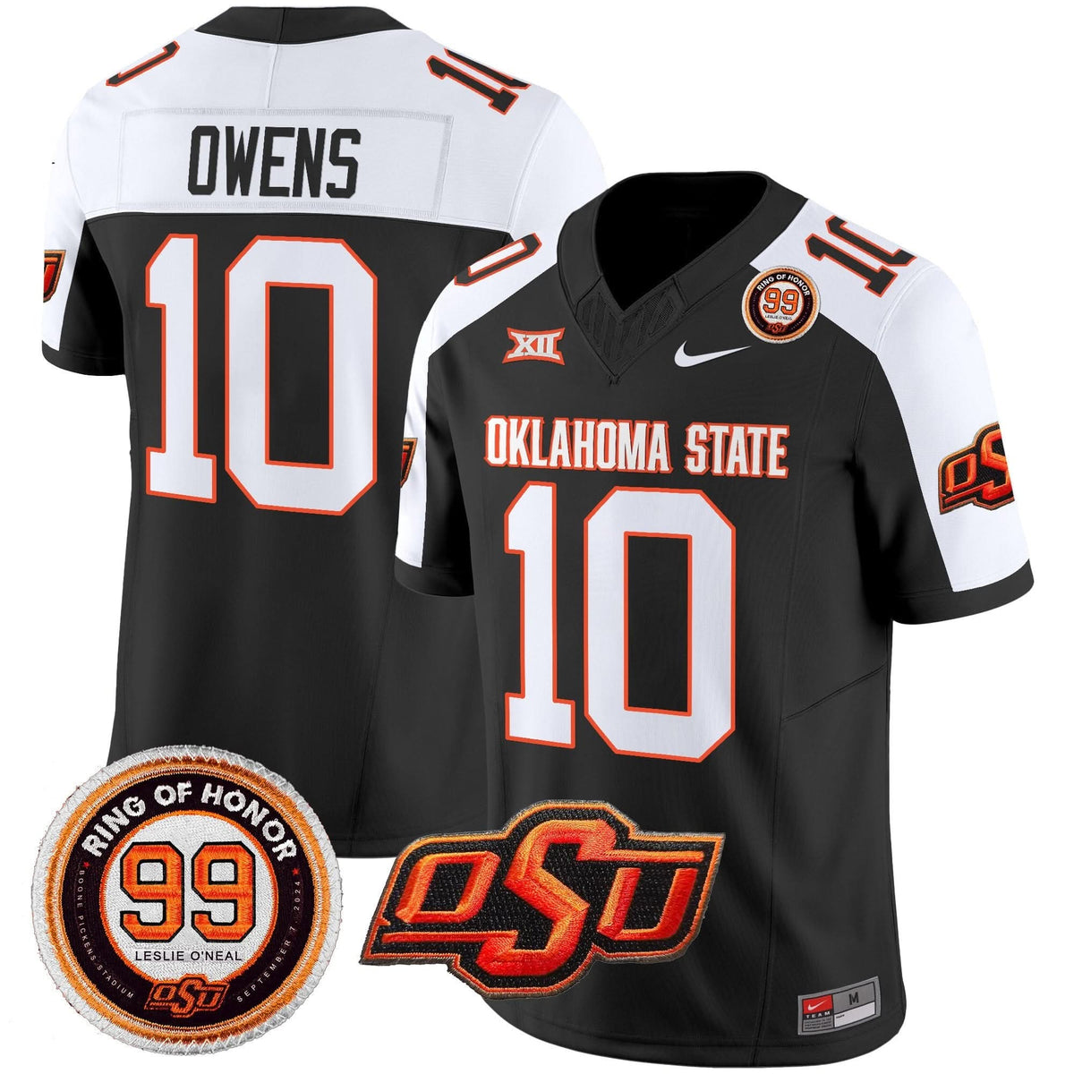 Oklahoma State Cowboys Leslie O'neal Patch Vapor Limited Jersey
