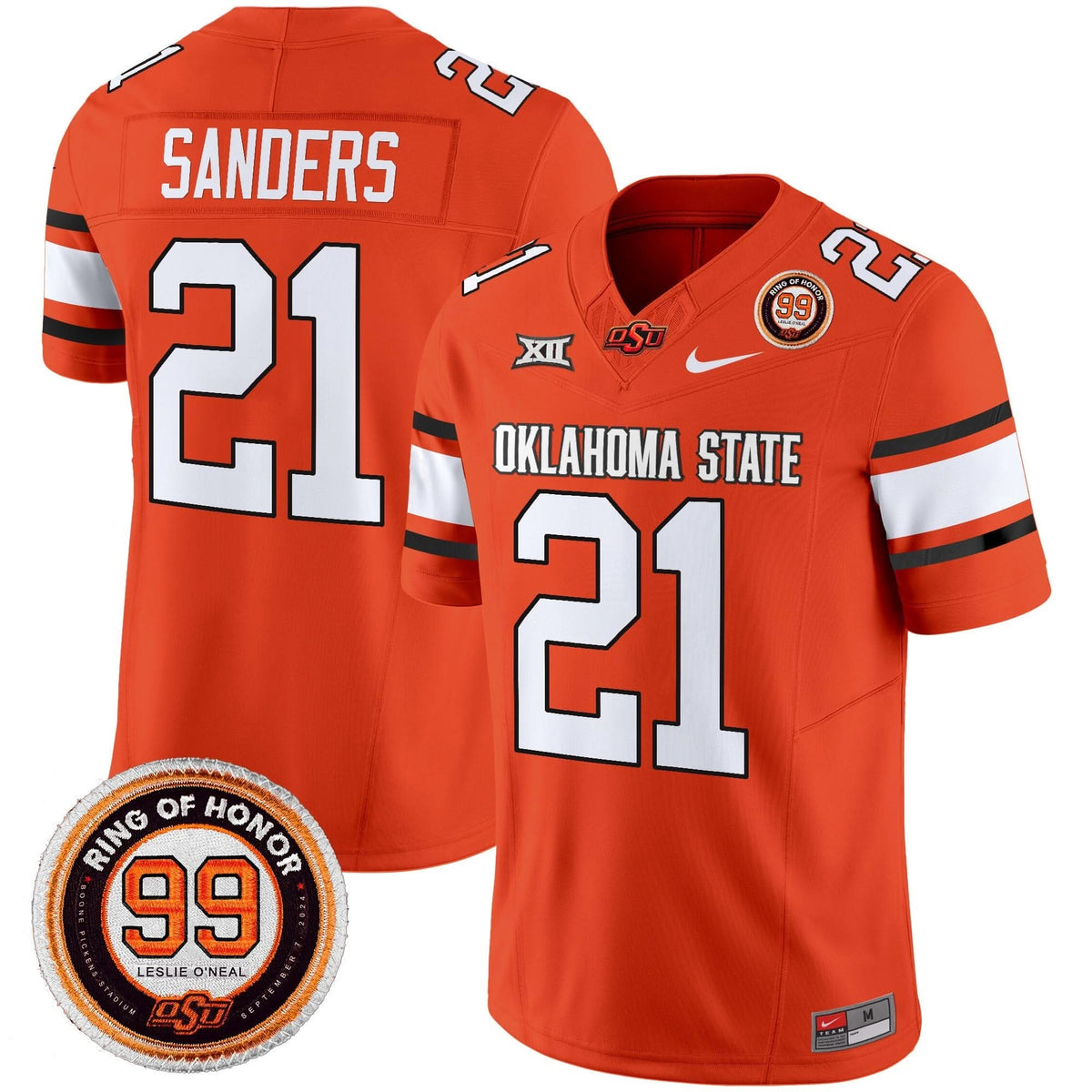 Oklahoma State Cowboys Leslie O'neal Patch Vapor Limited Jersey