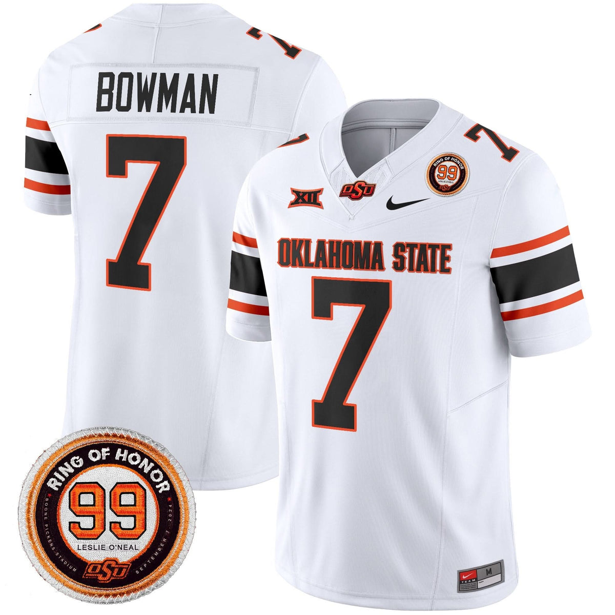 Oklahoma State Cowboys Leslie O'neal Patch Vapor Limited Jersey
