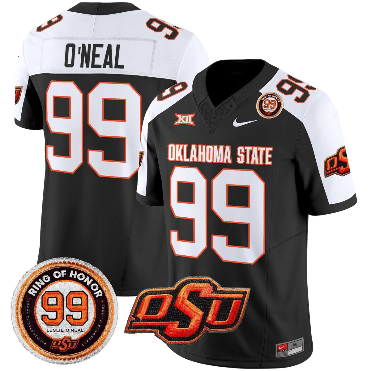 Oklahoma State Cowboys Leslie O'neal Patch Vapor Limited Jersey