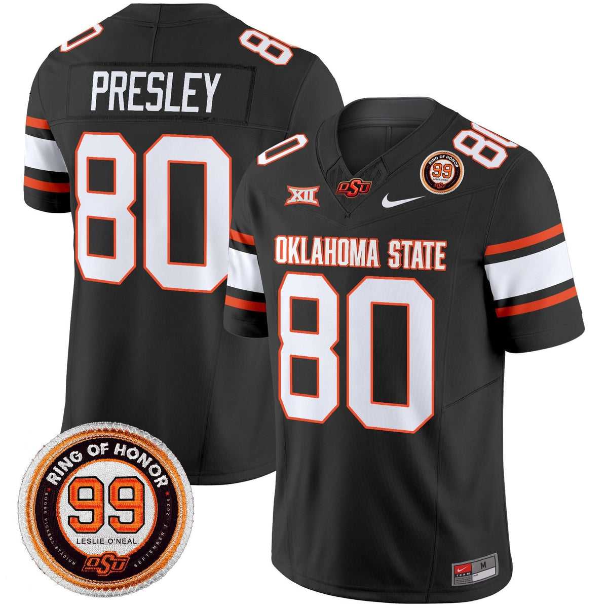 Oklahoma State Cowboys Leslie O'neal Patch Vapor Limited Jersey