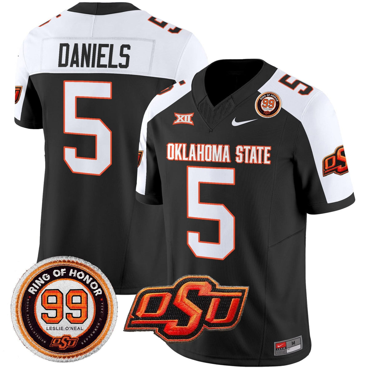 Oklahoma State Cowboys Leslie O'neal Patch Vapor Limited Jersey