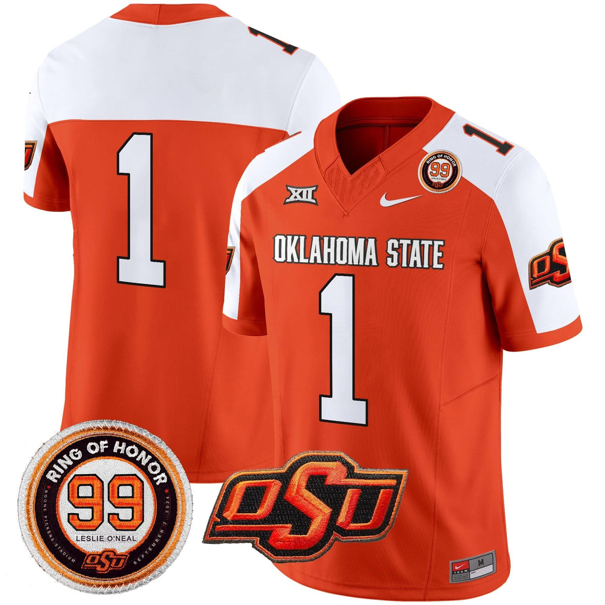 Oklahoma State Cowboys Leslie O'neal Patch Vapor Limited Jersey