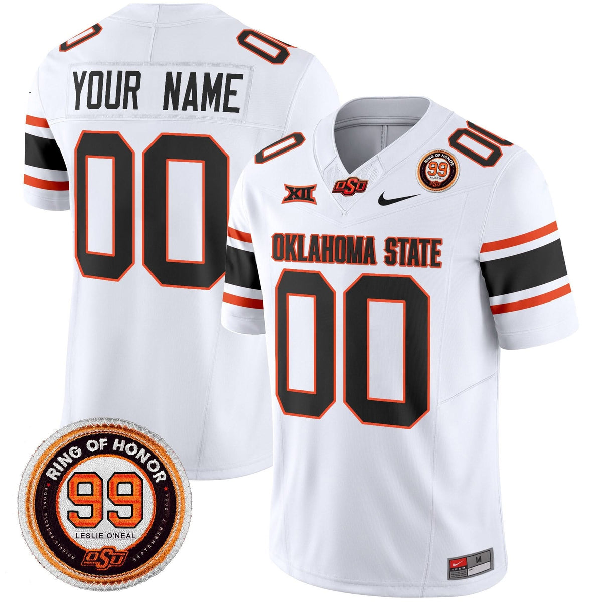 Oklahoma State Cowboys Leslie O'neal Patch Vapor Limited Custom Jersey