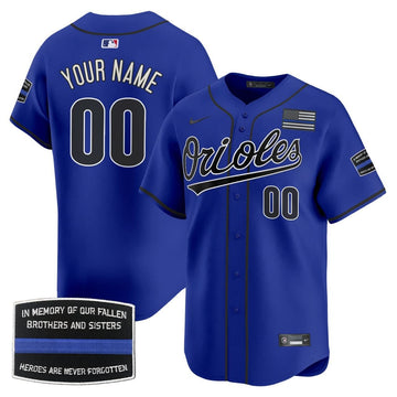 Baltimore Orioles Blue Custom Jersey - Stitched
