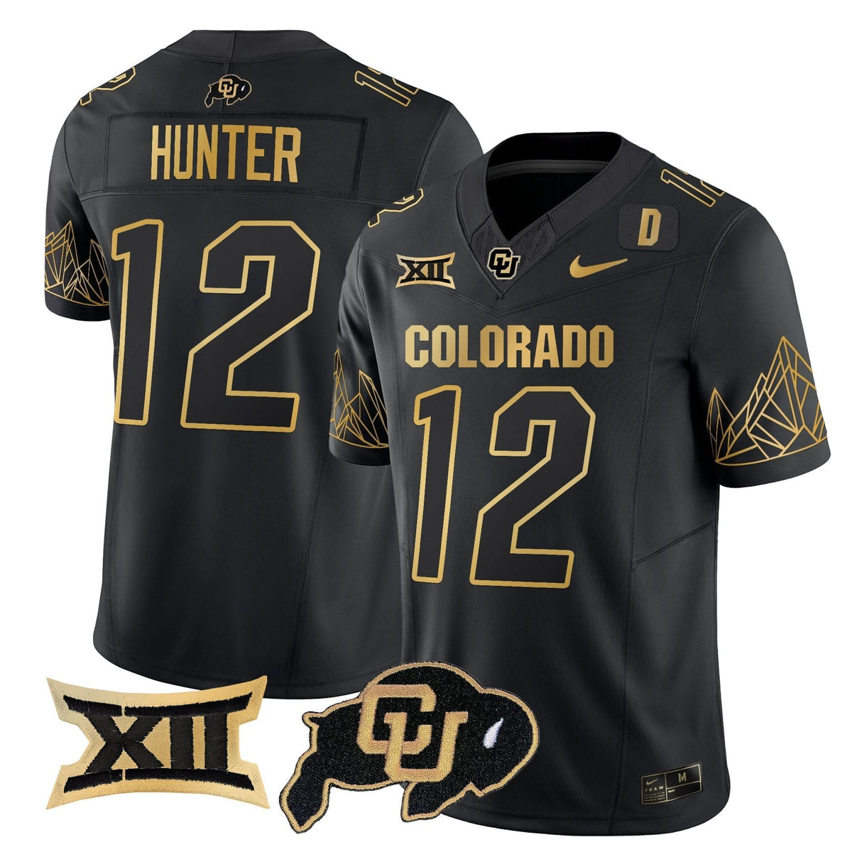 Colorado Buffaloes Big 12 XII Patch Gold Vapor Limited Jersey