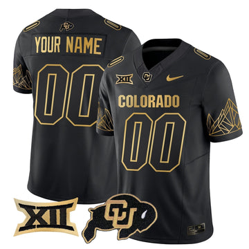 Colorado Buffaloes Big 12 XII Patch Gold Vapor Limited Custom Jersey