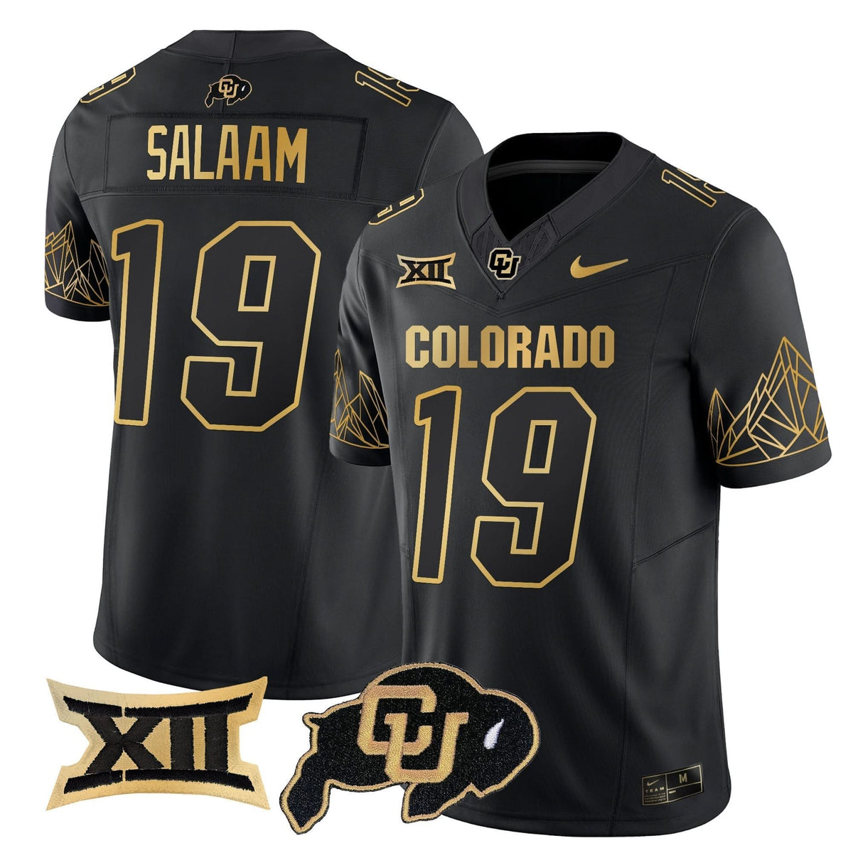 Colorado Buffaloes Big 12 XII Patch Gold Vapor Limited Jersey