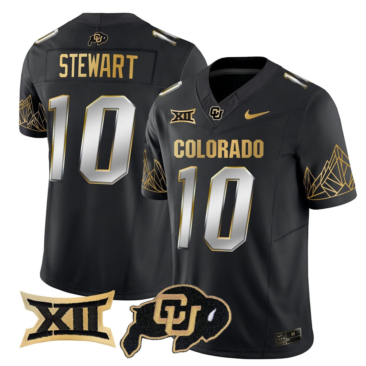 Colorado Buffaloes Big 12 XII Patch Gold Vapor Limited Jersey