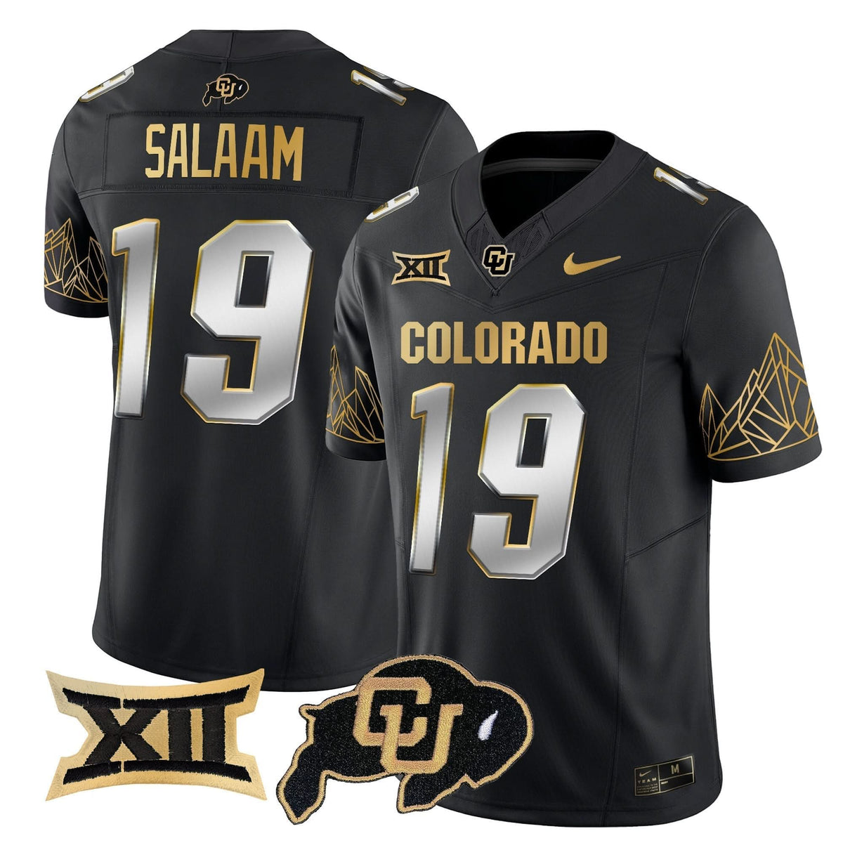Colorado Buffaloes Big 12 XII Patch Gold Vapor Limited Jersey