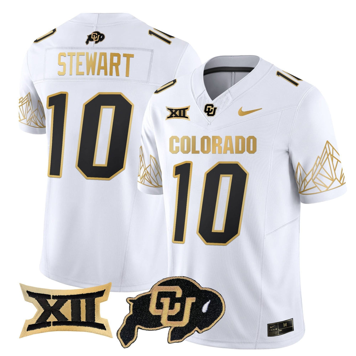 Colorado Buffaloes Big 12 XII Patch Gold Vapor Limited Jersey