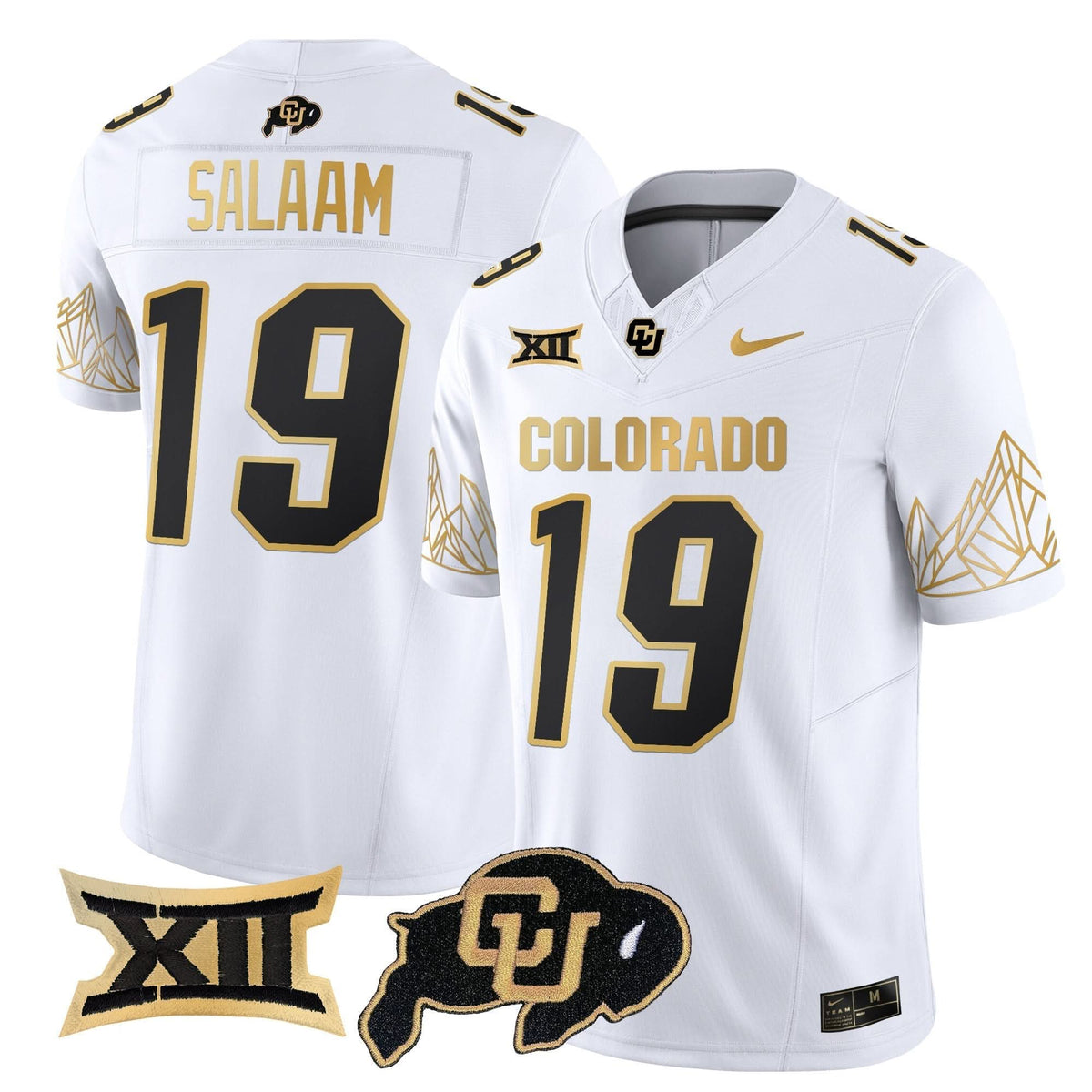 Colorado Buffaloes Big 12 XII Patch Gold Vapor Limited Jersey