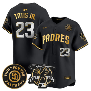 San Diego Padres Tony Gwynn & Faithful Patch Vapor Premier Limited Jersey – Stitched